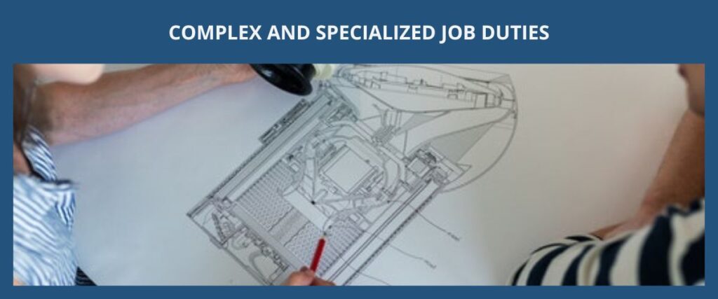 COMPLEX AND SPECIALIZED JOB DUTIES 複雜或高度專業化的工作 eng