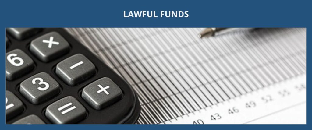 LAWFUL FUNDS 資本來源和金流是合法的 eng