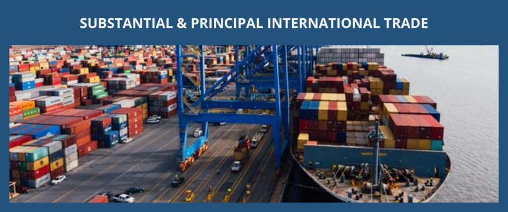 SUBSTANTIAL & PRINCIPAL INTERNATIONAL TRADE 主要 & 大量的國際貿易 eng