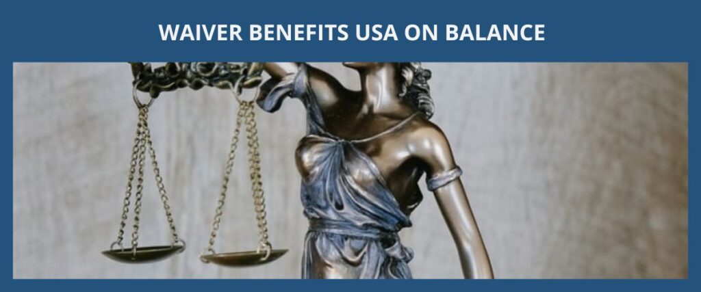 WAIVER BENEFITS USA ON BALANCE 批准豁免權會有益於美國的國家利益 eng