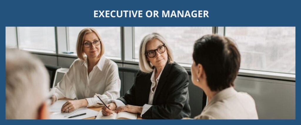 executive or manager 主管或經理 eng