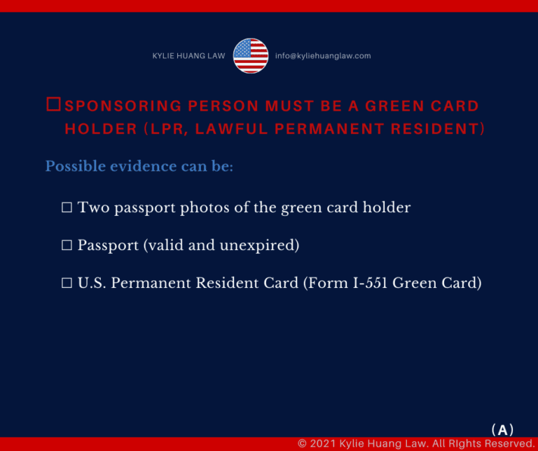 Permanent Resident's Spouse Green Card Checklist (F2A Visa)