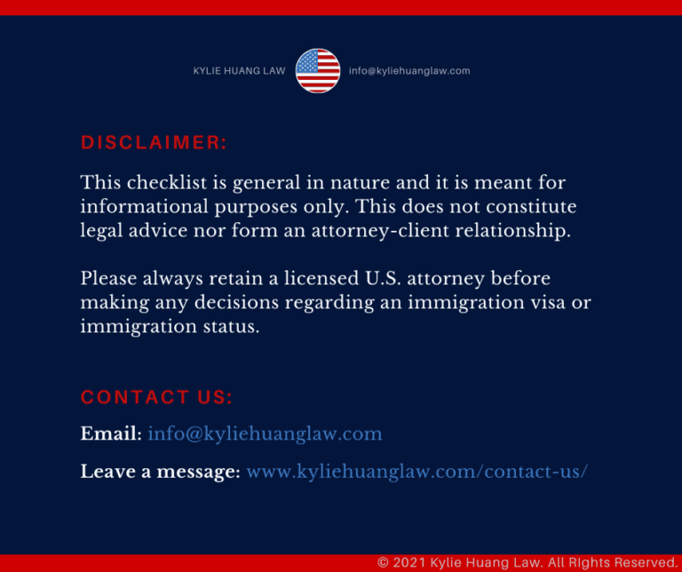 L1A Visa Checklist (Manager & Executive) Kylie Huang Law