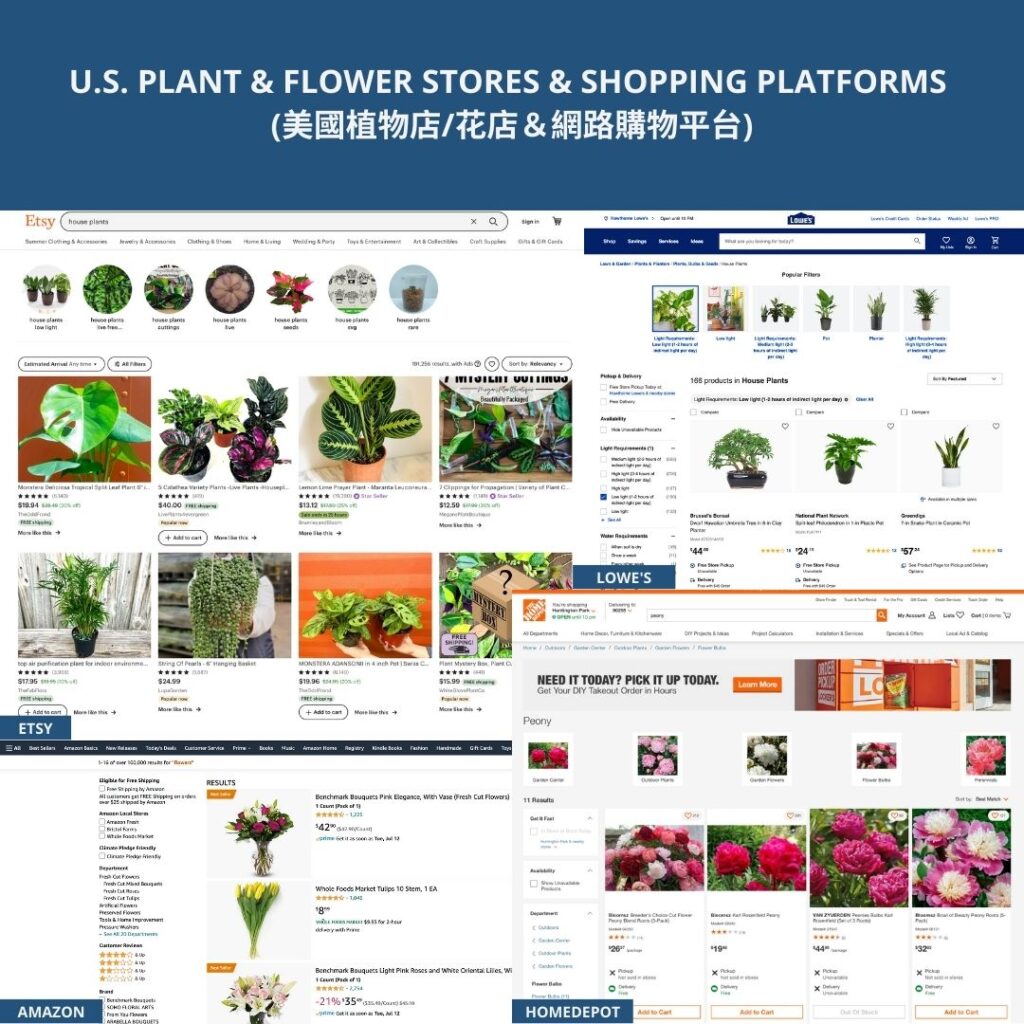 U.S. PLANT & FLOWER STORES & SHOPPING PLATFORMS Commonly Used Online Shopping Platforms in the U.S. (UPDATED Full List) 22