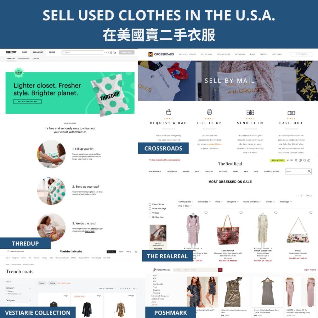 SELL USED CLOTHES IN THE U.S.A. 在美國賣二手衣服