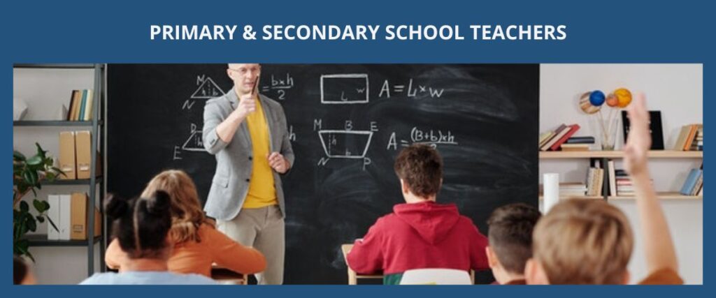 PRIMARY & SECONDARY SCHOOL TEACHERS 幼稚園老師、小學教師、中學教師、高中教師 eng