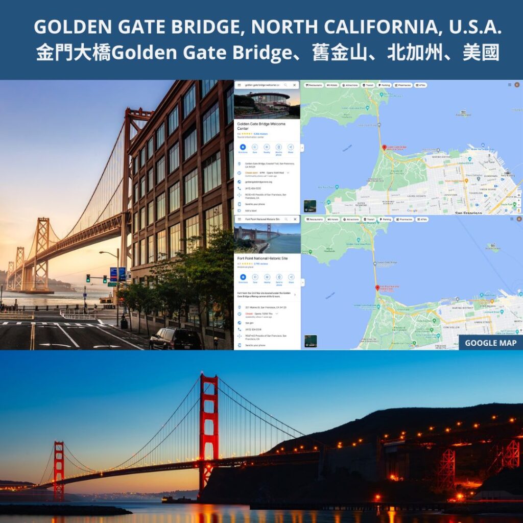 GOLDEN GATE BRIDGE, NORTH CALIFORNIA, U.S.A. 金門大橋Golden Gate Bridge、舊金山、北加州、美國