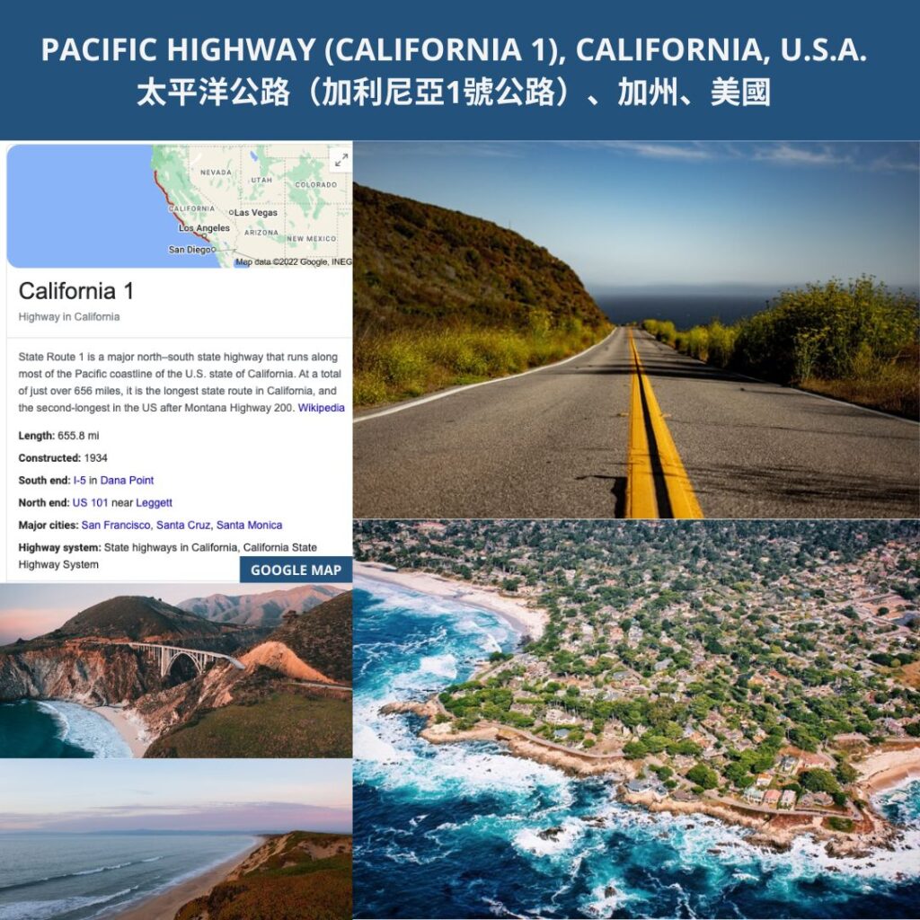 PACIFIC HIGHWAY (CALIFORNIA 1), CALIFORNIA, U.S.A. 太平洋公路（加利尼亞1號公路）、加州、美國